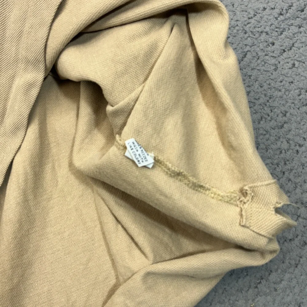 Polo Ralph Lauren Polo Mens Large Tan Short Sleeve Pony Logo Preppy Casual
